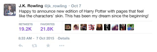 Illustration for article titled Potter Fans Rejoice! A New Edition Will Have Pages That Feel Like The Charactersâ Skin